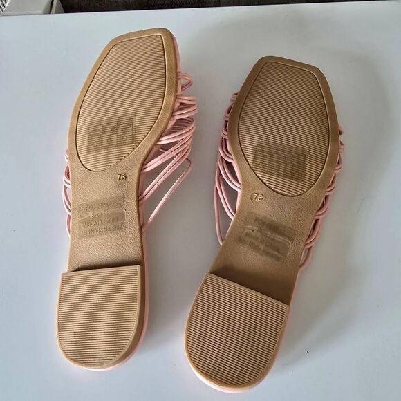 Journee Collection Adorra Strappy Slide Sandals Size 7.5 Pink Comfort Foam Insol - Picture 4 of 4